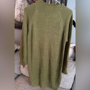 Green sweater dress, medium